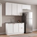 Ver imagem 1 de Cozinha Compacta 3 Peças 6 Portas 2 Gavetas 200cm com Pés