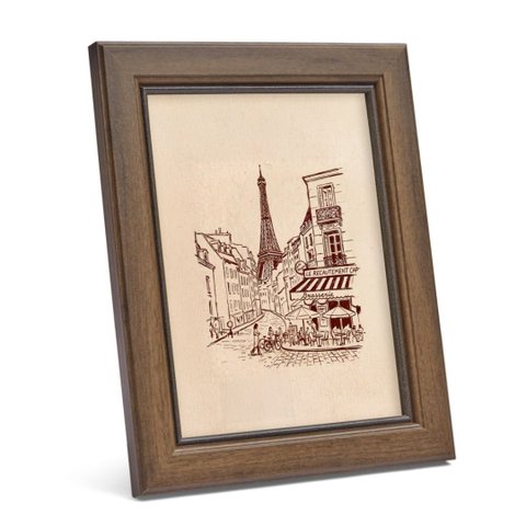 Porta Retrato de Mesa Decorativo com Vidro para Foto Marrom 15x20cm Decorar Casa, Quarto
