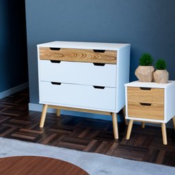 Cômoda e Mesa de Cabeceira Lara  - 1
