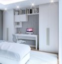 Ver mais imagens de Guarda Roupa Modular 1 Porta com Gavetas MDF 45 cm Lotus Belmax:Branco