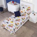 Ver imagem 1 de Colcha Cobre Leito Solteiro Infantil Menina Personagens de Desenho Animado + Capa de Almofada:Circo 