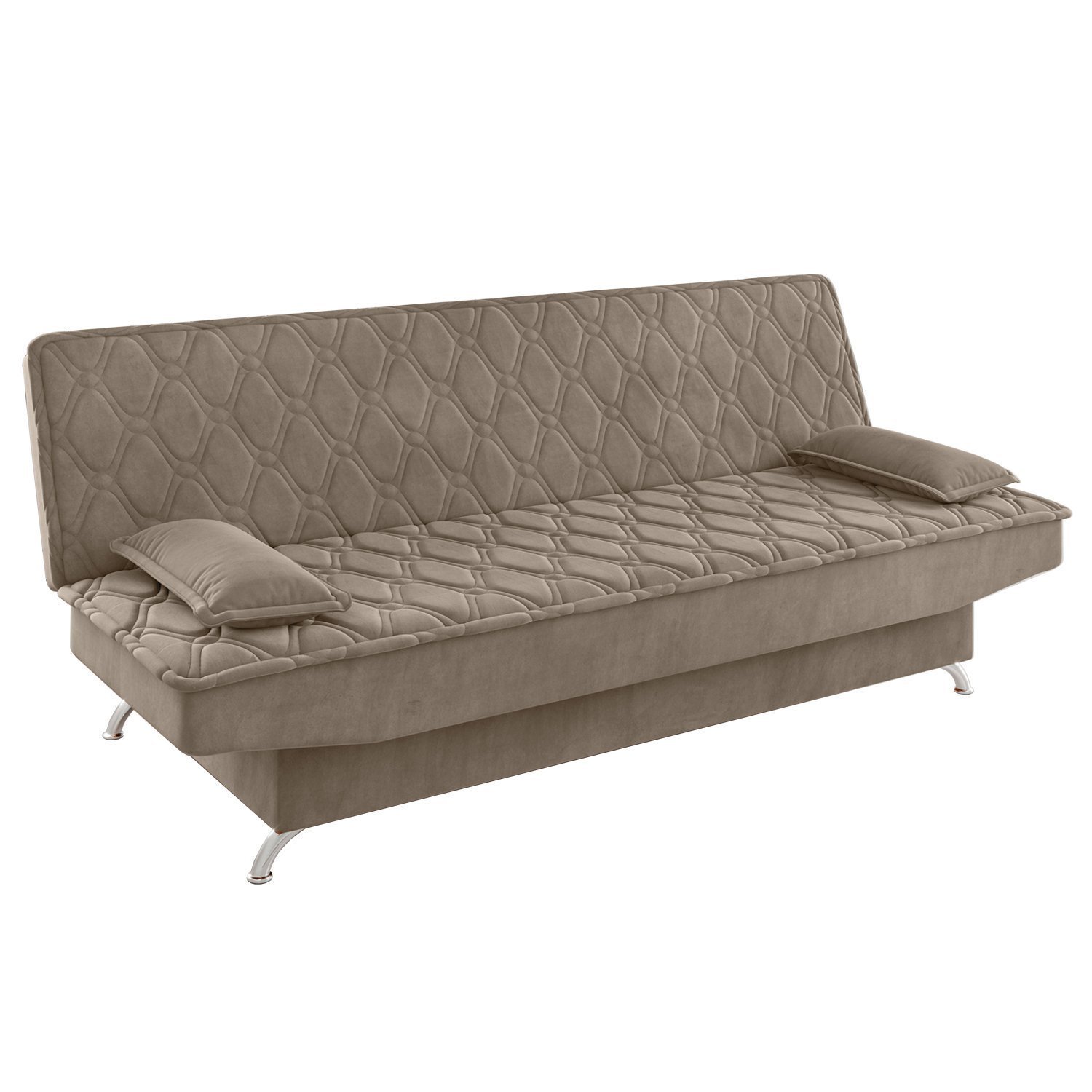 Sofa Cama Zenite 3 Lugares Reclinável com 2 Almofadas Soltas - 4