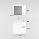 Ver imagem 4 de Gabinete para Banheiro com Cuba de Sobrepor e Espelheira 60cm Turin Branco/Preto