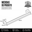 Ver mais imagens de Porta Toalha de Banho Parede Banheiro Adesivo 3m Inox F.Df