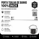 Ver imagem 3 de Porta Toalha de Banho Parede Banheiro Adesivo 3m Inox F.Df