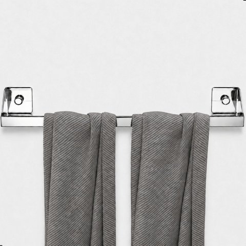 Porta Toalha de Banho Parede Banheiro Adesivo 3m Inox F.Df