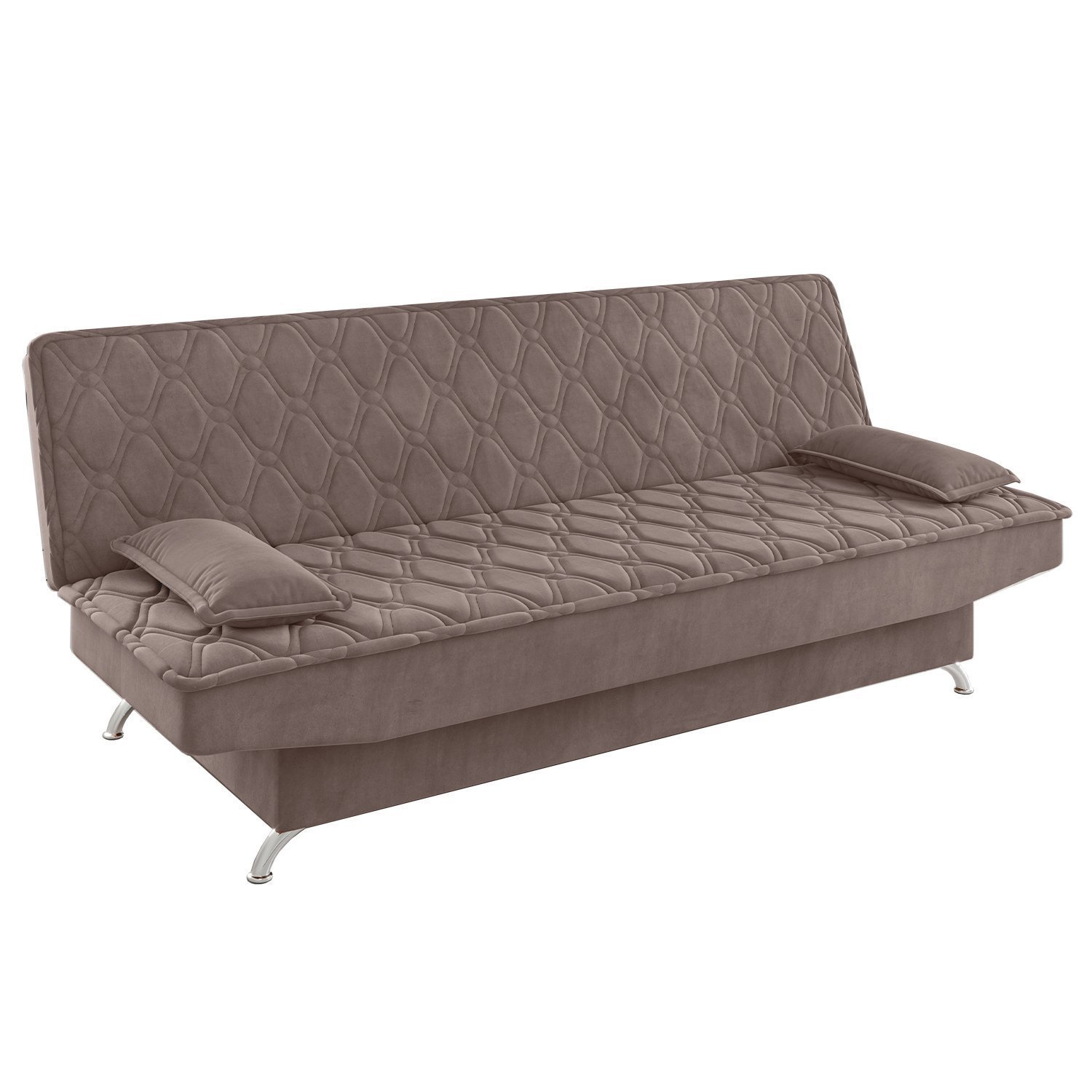 Sofa Cama Zenite 3 Lugares Reclinável com 2 Almofadas Soltas - 4