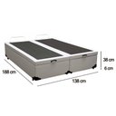 Ver imagem 5 de Cama Box Baú Casal Bipartido Sintético Sereneprime Branco 138x188x44