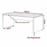 Mesa de Escritório com Gavetas 1,20×0,60m Nogal Sevilha/preto - 3