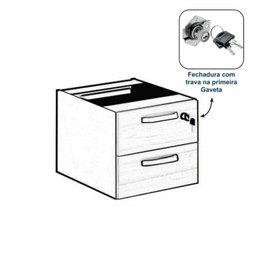 Mesa de Escritório com Gavetas 1,20×0,60m Nogal Sevilha/preto - 4