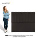 Ver imagem 5 de Cabeceira Cama Box Casal Kharla 140cm Veludo Marrom - Abmaza