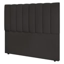 Ver imagem 1 de Cabeceira Cama Box Casal Kharla 140cm Veludo Marrom - Abmaza