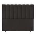 Ver imagem 3 de Cabeceira Cama Box Casal Kharla 140cm Veludo Marrom - Abmaza
