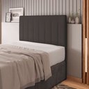Ver imagem 6 de Cabeceira Cama Box Casal Kharla 140cm Veludo Marrom - Abmaza