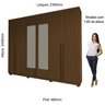 Guarda-roupa Casal 6 Portas com Espelho com Pés Imperatriz 100% MDF - 5