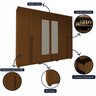 Guarda-roupa Casal 6 Portas com Espelho com Pés Imperatriz 100% MDF - 6