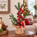 Ver imagem 4 de Arranjo Mesa Natal Galhos Artificial Decoração Enfeite 29cm