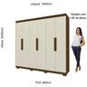 Guarda-roupa Casal 6 Portas com Pés Império 100% MDF - 5