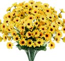 Ver imagem 1 de Kit com 5 Galhos Flores Artificiais de Girassóis Margaridas 25cm
