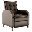 Ver imagem 2 de Poltrona Reclinável Leeds Veludo Turkey Marrom