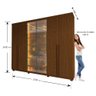 Guarda-roupa Casal 6 Portas com Pés com Led Imperatriz Reflecta 100% MDF - 4