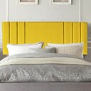 Ver imagem 1 de Painel Estofada Grécia 195CM King Suede Amarelo - D A DECOR