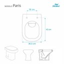 Ver imagem 3 de Assento Sanitário Tampa de Vaso Madeira Mdf Laqueado Paris para Bacia Ideal Standard - Branco