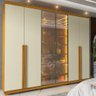 Guarda-roupa Casal 6 Portas com Pés com Led Imperatriz Reflecta 100% MDF - 1
