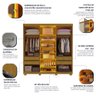 Guarda-roupa Casal 6 Portas com Pés com Led Imperatriz Reflecta 100% MDF - 5