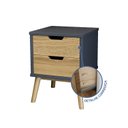Ver imagem 7 de Cômoda e Mesa de Cabeceira Lara Cinza/Pinus Cera