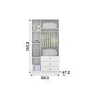 Ver imagem 5 de Guarda-Roupa para Quarto de Bebê 3 Portas 3 Gavetas Branco