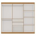 Ver imagem 4 de Guarda-Roupa Casal 7 Portas 2 Gavetas Berna Yescasa Cinamomo/Off White