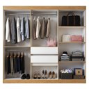 Ver imagem 6 de Guarda-Roupa Casal 7 Portas 2 Gavetas Berna Yescasa Cinamomo/Off White