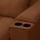Ver mais imagens de Sofá Retrátil 3 Lugares com Porta Copo 250cm Andes F05 Veludo Terracota - Mpozenato