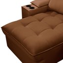 Ver imagem 7 de Sofá Retrátil 3 Lugares com Porta Copo 250cm Andes F05 Veludo Terracota - Mpozenato