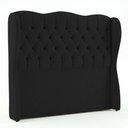 Ver imagem 1 de Cabeceira Cama Box King Size Alora 195cm Estofada Capitonê Moderna Bouclê Preto - Desk Design