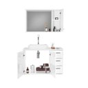 Ver imagem 2 de Gabinete para Banheiro com Cuba de Sobrepor e Espelheira 80cm Turin Branco/Preto