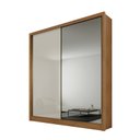Ver imagem 1 de Guarda Roupa Solteiro com Espelho 2 Portas 3 Gavetas Virtus Plus Novo Horizonte Cumaru/Fendi