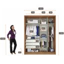 Ver imagem 3 de Guarda Roupa Solteiro com Espelho 2 Portas 3 Gavetas Virtus Plus Novo Horizonte Cumaru/Fendi