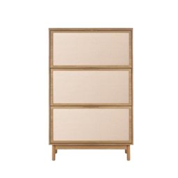 Sapateira Kaki 3 Portas 86 Cm X 34 Cm Tauari - Telinha Rattan - 6