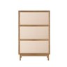 Sapateira Kaki 3 Portas 86 Cm X 34 Cm Tauari - Telinha Rattan - 6