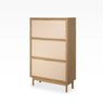 Sapateira Kaki 3 Portas 86 Cm X 34 Cm Tauari - Telinha Rattan - 1