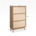 Ver imagem 5 de Sapateira Kaki 3 Portas 86 Cm X 34 Cm Tauari - Telinha Rattan