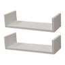 Kit 2 Prateleiras U 30 X 10cm Branca Suporte Invisível - 1