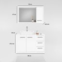 Ver imagem 5 de Gabinete para Banheiro com Cuba de Sobrepor e Espelheira 80cm Turin Preto/Avelato