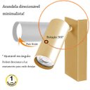 Ver imagem 2 de 2 Arandela Dourada Direcionável Leitura Cabeceira Mr11 Bet34