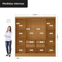 Ver imagem 3 de Guarda Roupa Casal 100% MDF 8 Portas 4 Gavetas Jatobá Plus Cinamomo/Off White YesCasa