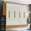 Ver mais imagens de Guarda Roupa Casal 100% MDF 8 Portas 4 Gavetas Jatobá Plus Cinamomo/Off White YesCasa