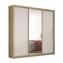 Ver imagem 2 de Guarda Roupa Roupeiro Casal 32230 03 Portas 02 Gavetas c/Espelho Residence Amendola Touch Demóbile