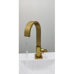 Torneira para Lavatorio de Mesa Dourado Fosco Samer Metais - 5